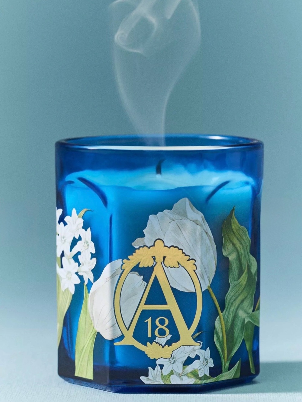 Anthropologie NWT Apothecary 18 Floral Tulip Fields Glass Candle
